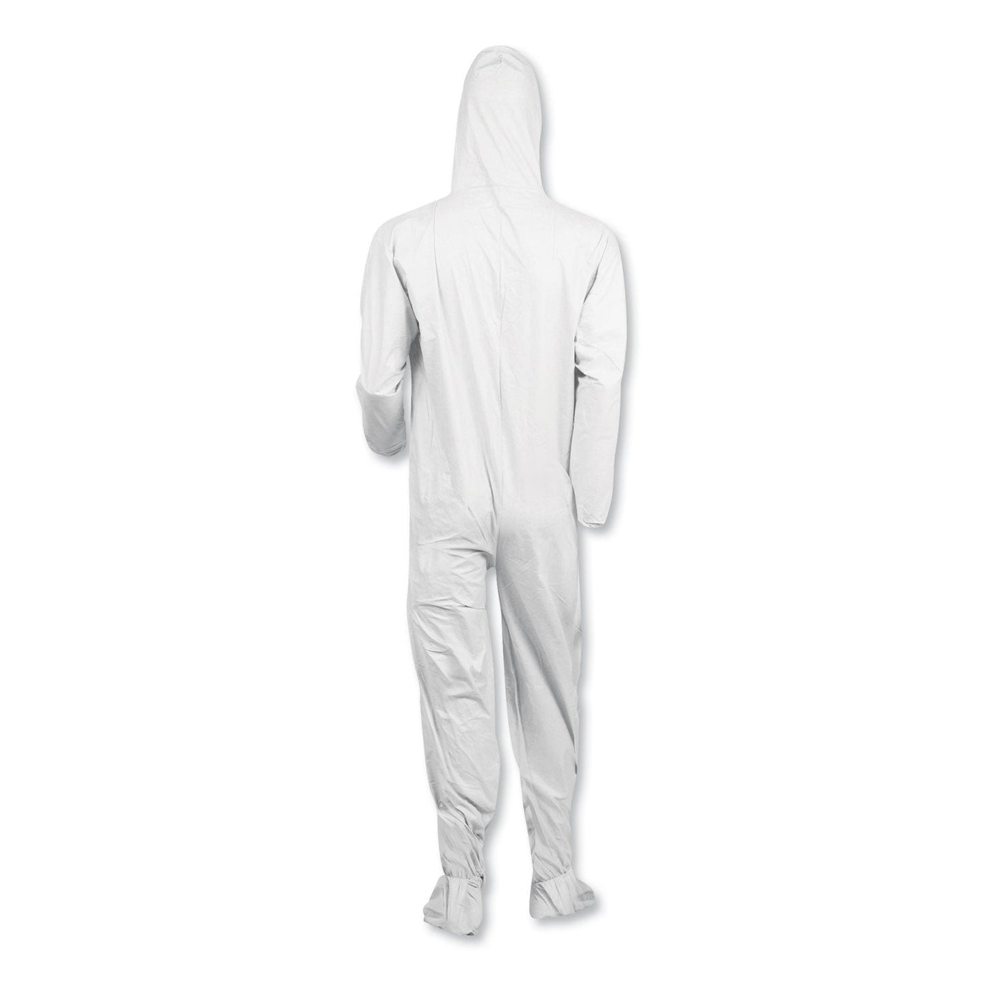 KleenGuard A40 Elastic-Cuff, Ankle, Hood and Boot Coveralls, Large, White, 25/Carton