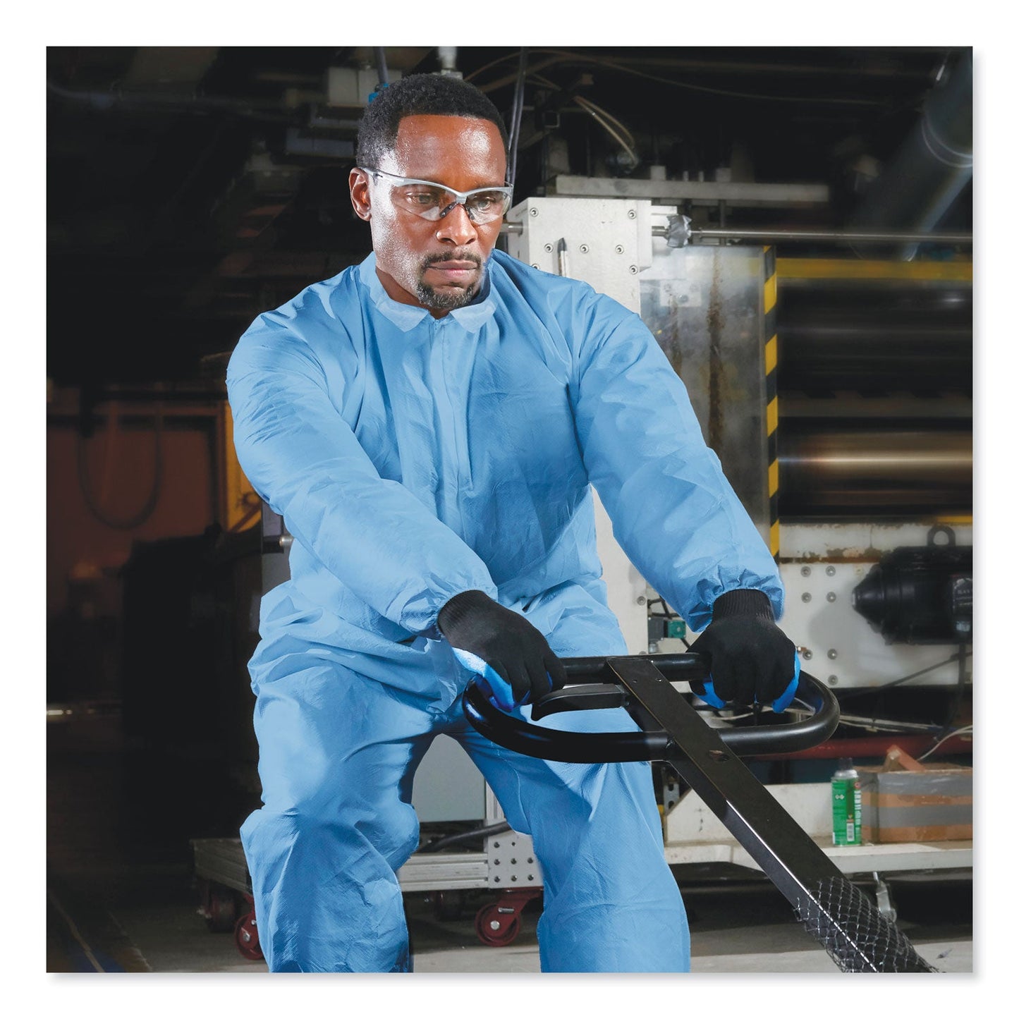 KleenGuard A65 Zipper Front Flame Resistant Coveralls, X-Large, Blue, 25/Carton