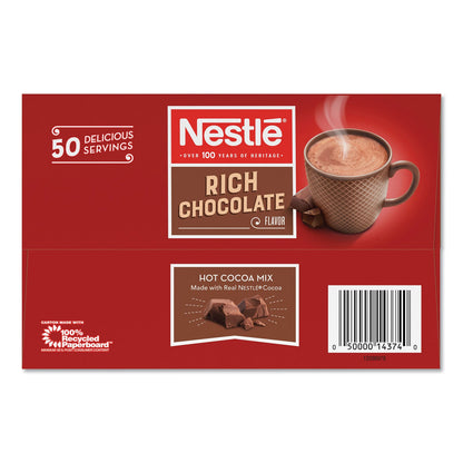 Nestlé Hot Cocoa Mix, Rich Chocolate, 0.71 oz Packets, 50/Box, 6 Box/Carton