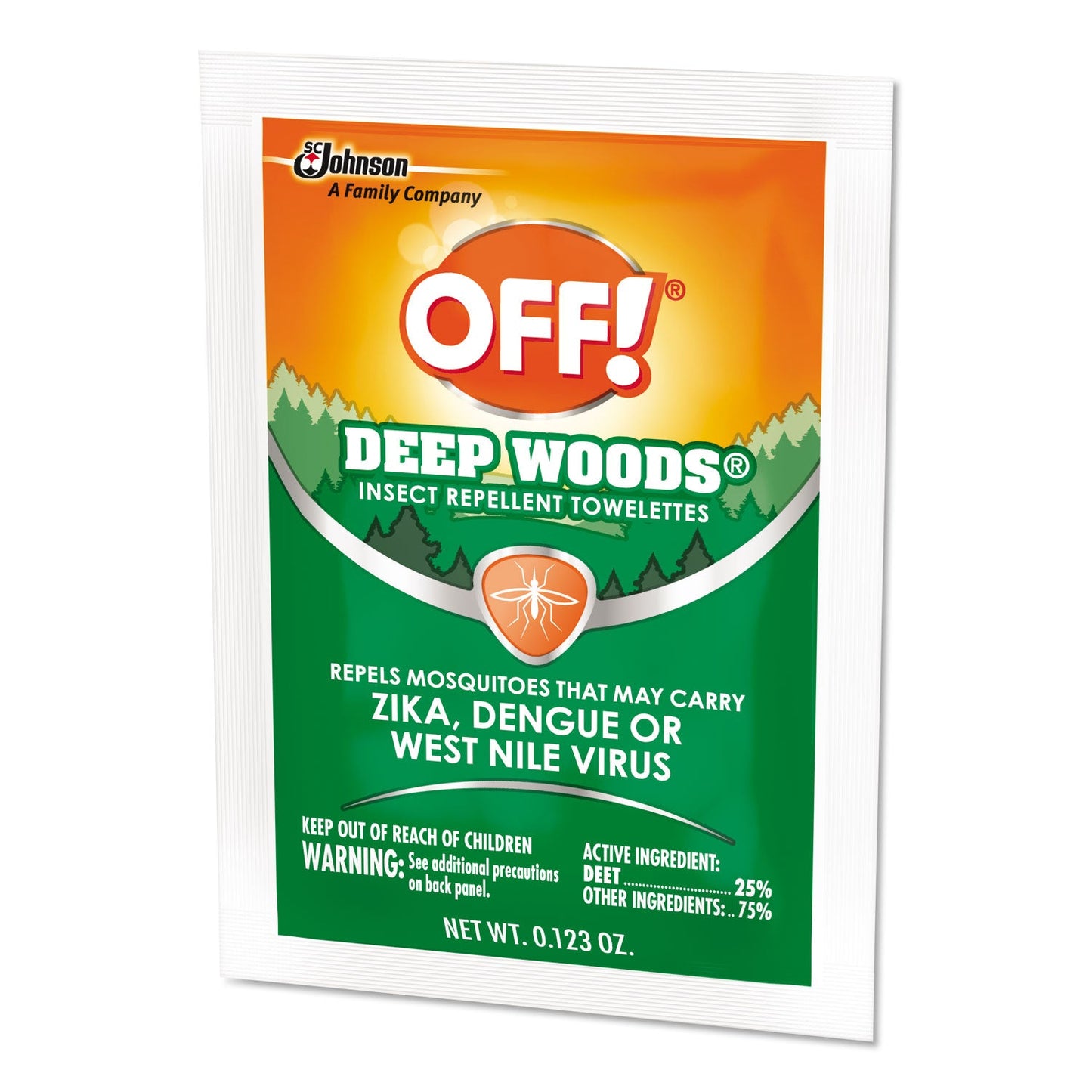 OFF! Deep Woods Towelettes, 12/Box, 12 Boxes/Carton