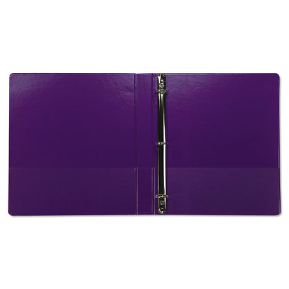 Samsill Earth’s Choice Biobased Durable Fashion View Binder, 3 Rings, 1" Capacity, 11 x 8.5, Purple, 2/Pack