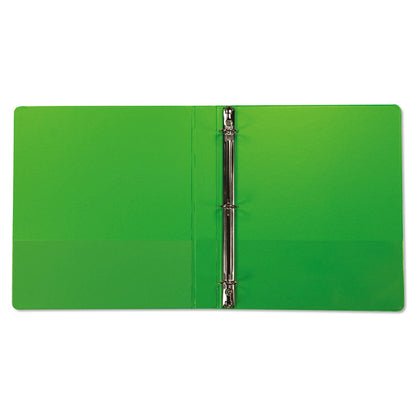 Samsill Earth’s Choice Biobased Durable Fashion View Binder, 3 Rings, 1" Capacity, 11 x 8.5, Lime, 2/Pack