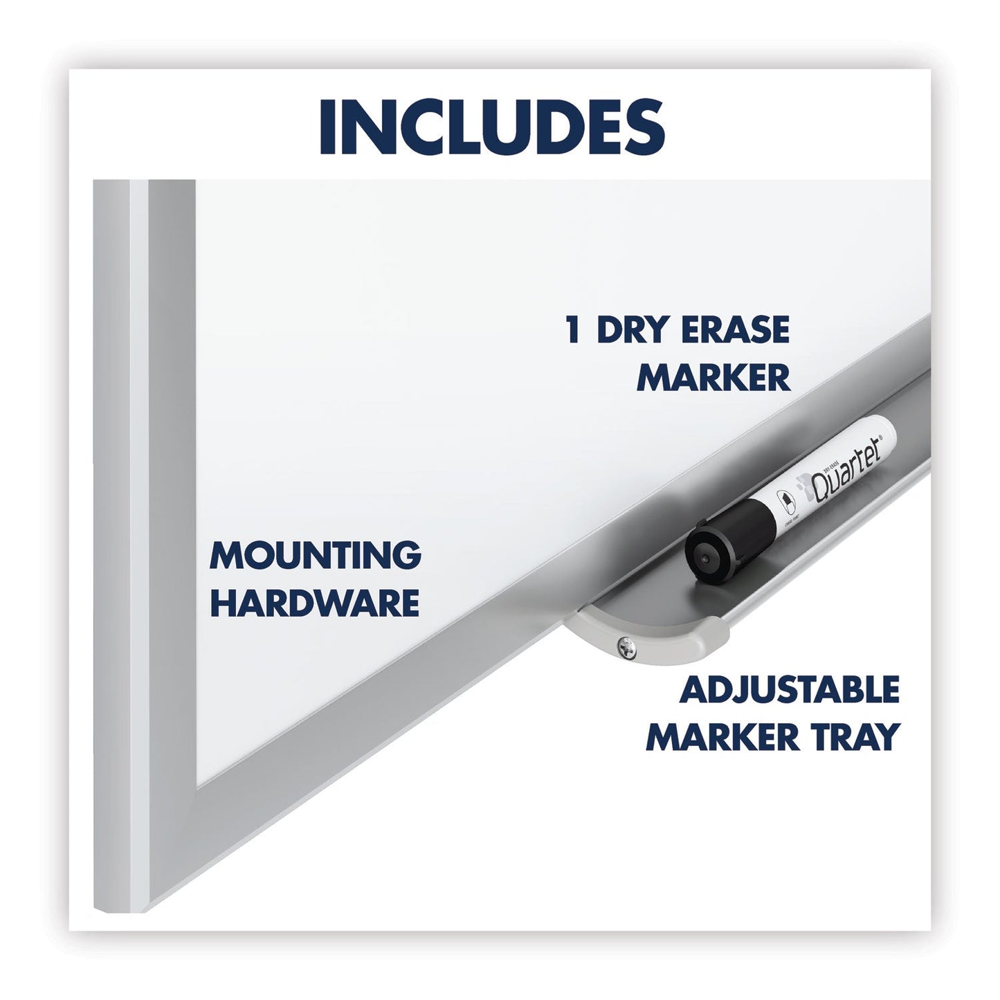 Quartet Classic Series Total Erase Dry Erase Board, 24 x 18, Silver Aluminum Frame