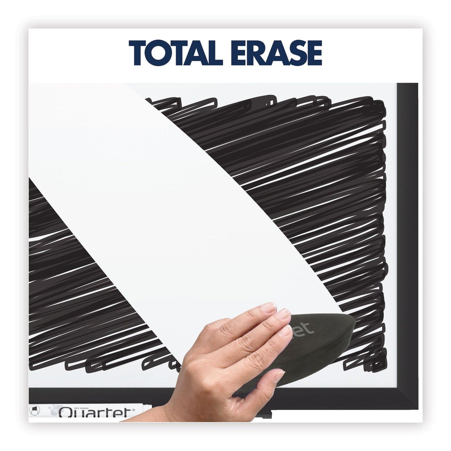 Quartet Classic Series Total Erase Dry Erase Board, 96 x 48, Oak Finish Frame