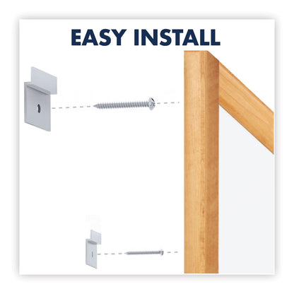 Quartet Classic Series Total Erase Dry Erase Board, 48 x 36, Oak Finish Frame