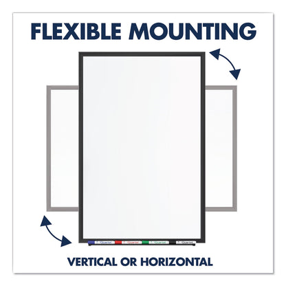 Quartet Classic Series Total Erase Dry Erase Board, 60 x 36, White Surface, Black Frame