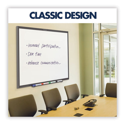 Quartet Classic Series Nano-Clean Dry Erase Board, 48 x 36, Black Aluminum Frame