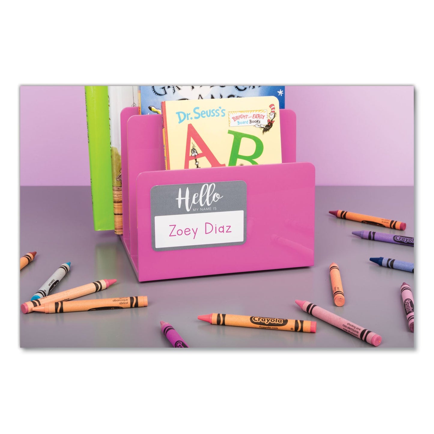 Avery Flexible Adhesive Name Badge Labels, "Hello", 3 3/8 x 2 1/3, Assorted, 120/PK