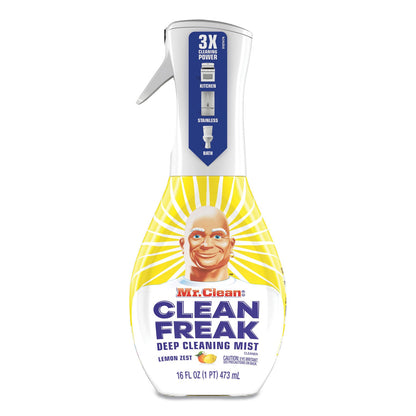 Mr. Clean Clean Freak Deep Cleaning Mist Multi-Surface Spray, Lemon, 16 oz Spray Bottle, 6/Carton
