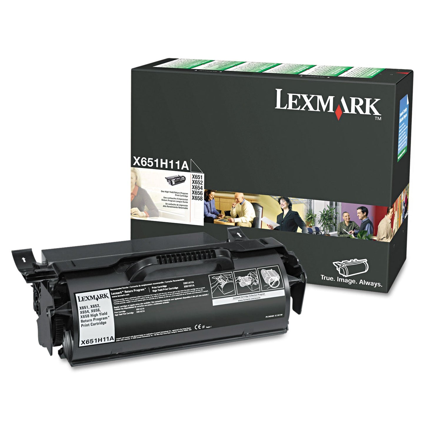 Lexmark X651H11A Return Program High-Yield Toner, 25,000 Page-Yield, Black