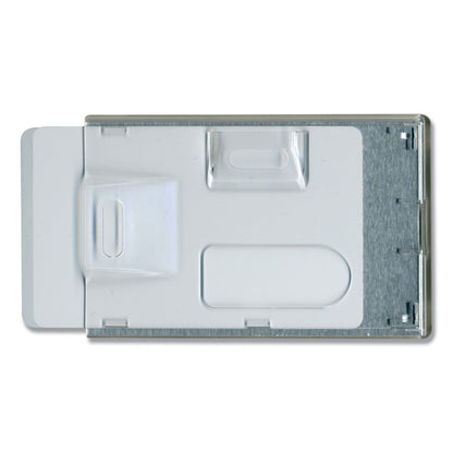 Advantus Rigid Two-Badge RFID Blocking Smart Card Holder, Horizontal/Vertical, Clear 3.68" x 2.38" Holder, 3.38" x 2.13" Insert, 20/PK