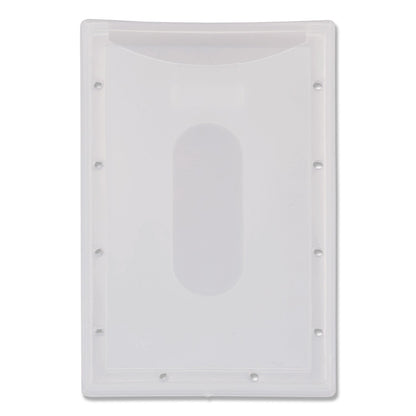 Advantus Clear ID Card Holder, Horizontal, Clear 2.31" x 3.69" Holder, 2.13" x 3.38" Insert, 25/Pack