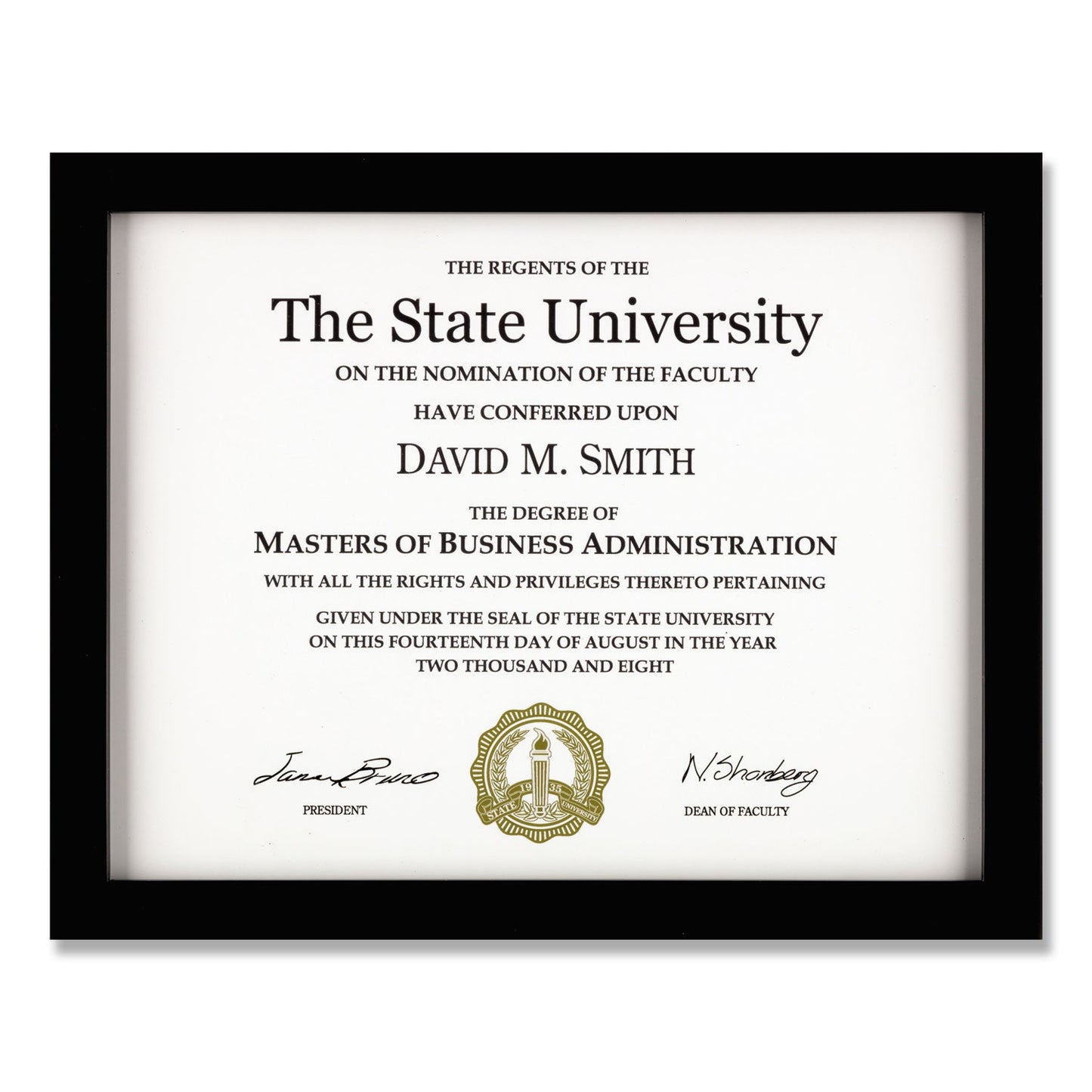 DAX Tribeca Frame with Two-Way Easel, 8.5 x 11, Black