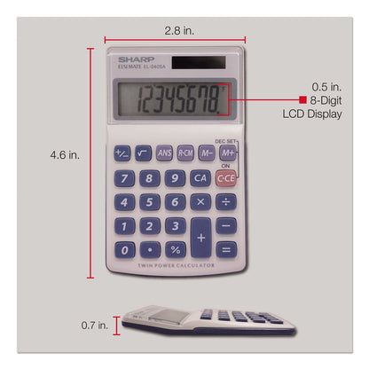 Sharp EL240SB Handheld Business Calculator, 8-Digit LCD