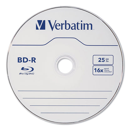 Verbatim BD-R Blu-Ray Disc, 25 GB, 16x, White, 10/Pack