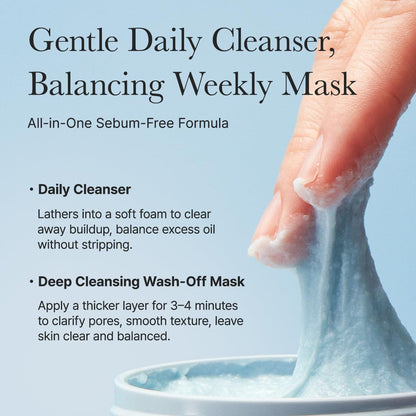 Arencia Fresh Blue Hyssop Rice Mochi Cleanser