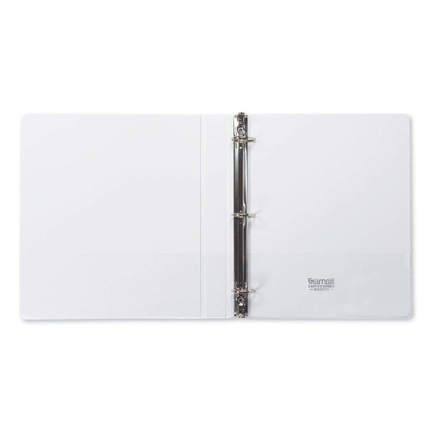 Samsill Earth's Choice Biobased D-Ring View Binder, 3 Rings, 1" Capacity, 11 x 8.5, White