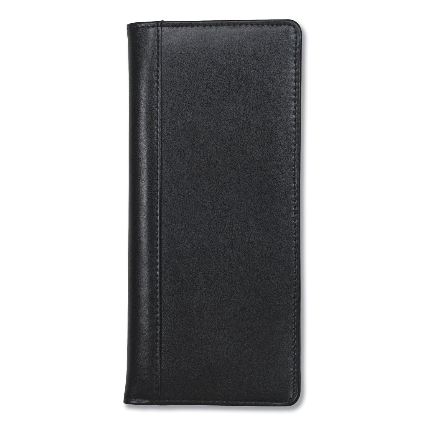 Samsill Regal Leather Business Card File, Holds 96 2 x 3.5 Cards, 4.75 x 10, Black