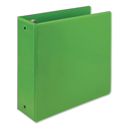 Samsill Earth's Choice Biobased Economy Round Ring View Binders, 3 Rings, 4" Capacity, 11 x 8.5, Lime