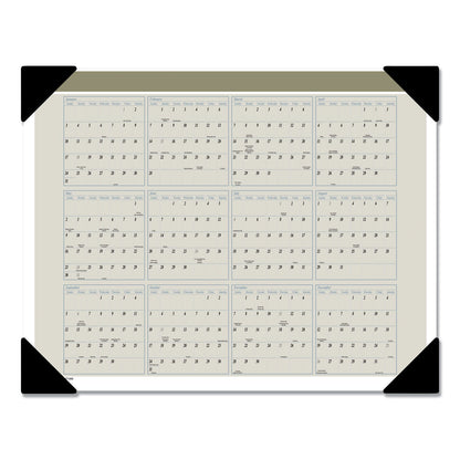 AT-A-GLANCE Executive Monthly Desk Pad Calendar, 22 x 17, White Sheets, Black Corners, 12-Month (Jan to Dec): 2023