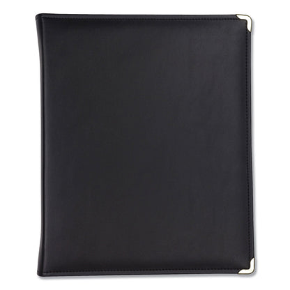 Samsill Classic Collection Zipper Ring Binder, 3 Rings, 1.5" Capacity, 11 x 8.5, Black