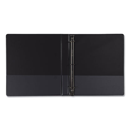 Samsill Earth's Choice Biobased Locking D-Ring Reference Binder, 3 Rings, 1" Capacity, 11 x 8.5, Black