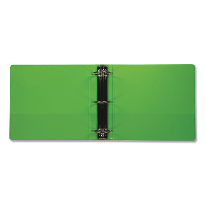 Samsill Earth's Choice Biobased Economy Round Ring View Binders, 3 Rings, 4" Capacity, 11 x 8.5, Lime