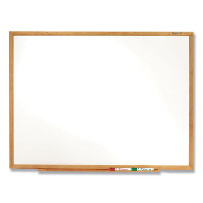 Quartet Classic Series Total Erase Dry Erase Board, 96 x 48, Oak Finish Frame