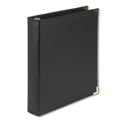 Samsill Classic Collection Ring Binder, 3 Rings, 1.5" Capacity, 11 x 8.5, Black