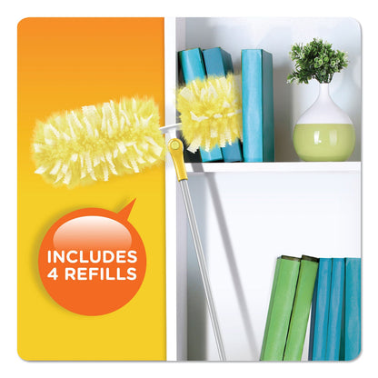 Swiffer Heavy Duty Dusters with Super Extender Handle, 6 ft Handle, 1 Handle/4 Dusters, 4/Carton