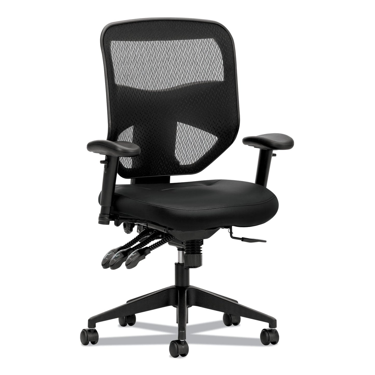HON Prominent Mesh High-Back Task Chair, Supports Up to 250 lb, 17" to 21" Seat Height, Black