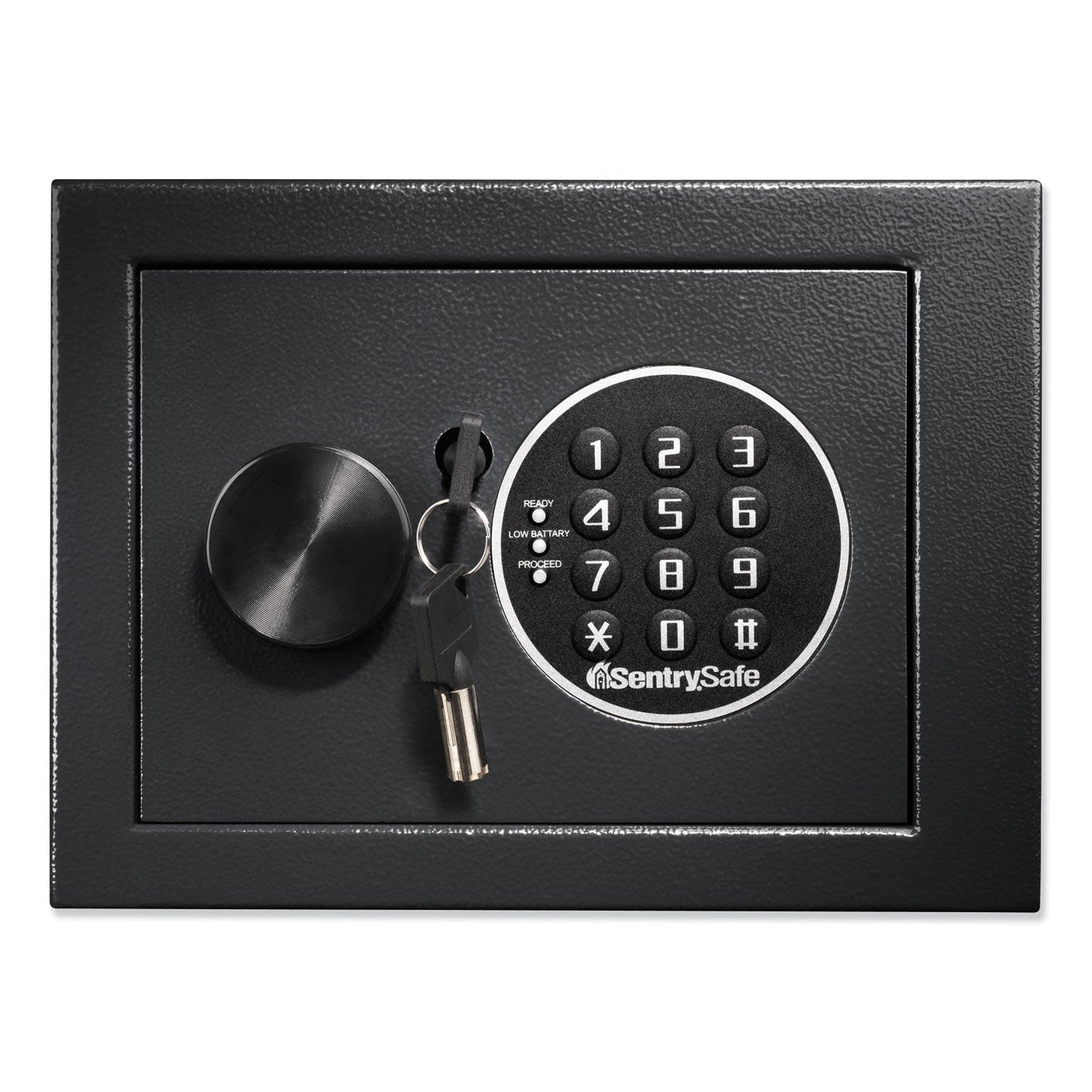 Sentry Electronic Security Safe, 0.14 cu ft, 9w x 6.6d x 6.6h, Black