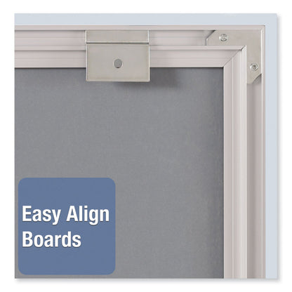 Quartet Matrix Magnetic Boards, Painted Steel, 23 x 23, White, Aluminum Frame