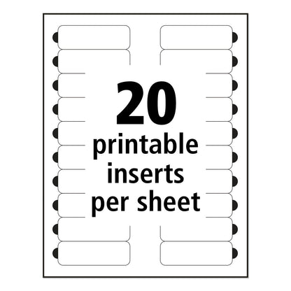 Avery The Mighty Badge Name Badge Holder Kit, Horizontal, 3 x 1, Laser, Gold, 10 Holders/ 80 Inserts