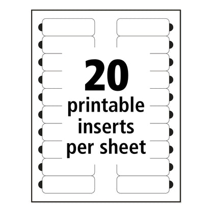 Avery The Mighty Badge Name Badge Holder Kit, Horizontal, 3 x 1, Laser, Gold, 50 Holders/120 Inserts