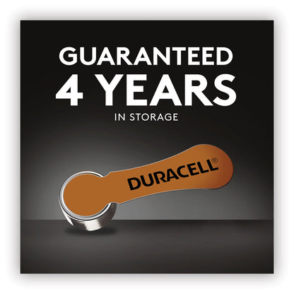 Duracell Hearing Aid Battery, #10, 8/Pack