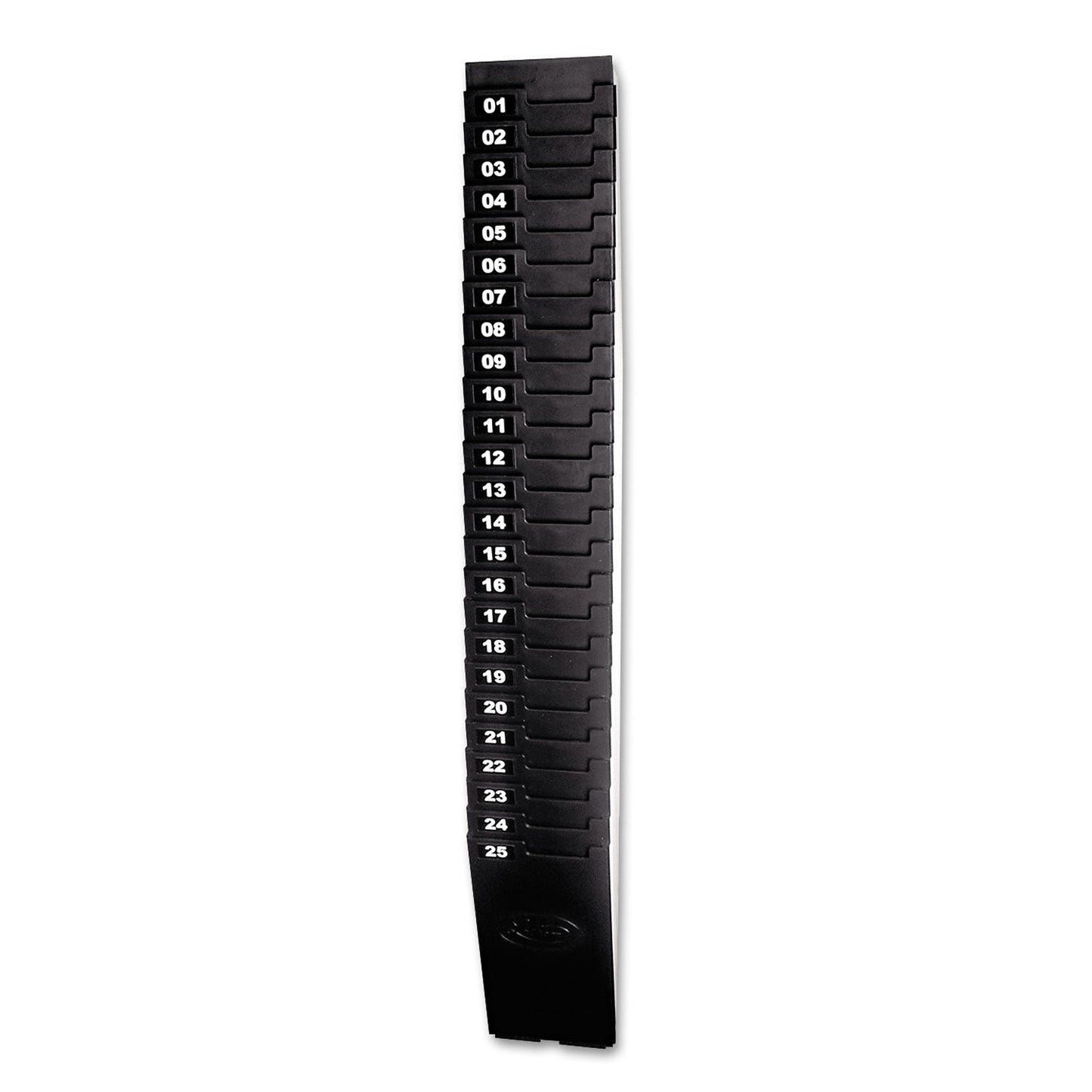 Lathem Time Card Rack for 7" Cards, 25 Pockets, ABS Plastic, Black
