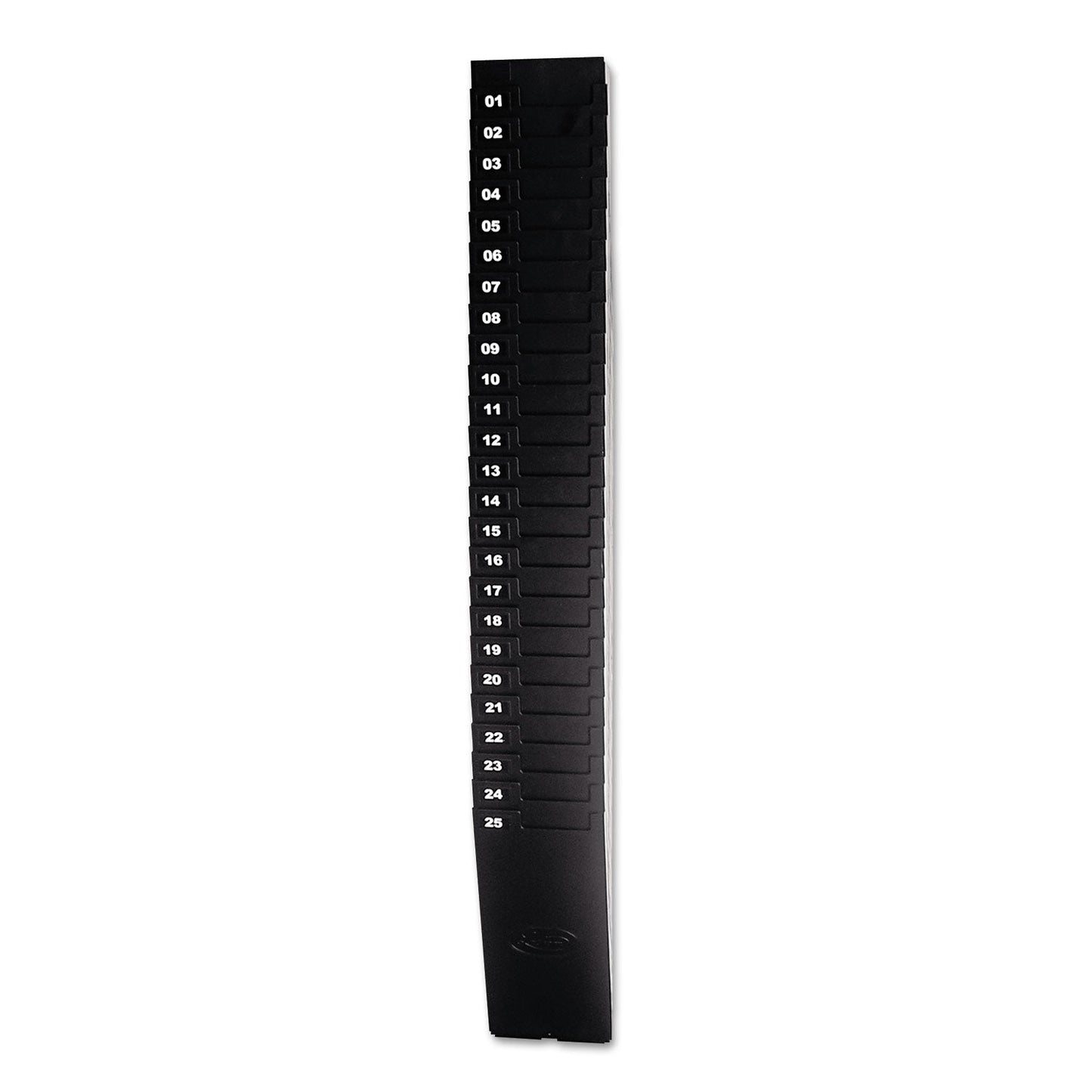Lathem Time Card Rack for 9" Cards, 25 Pockets, ABS Plastic, Black