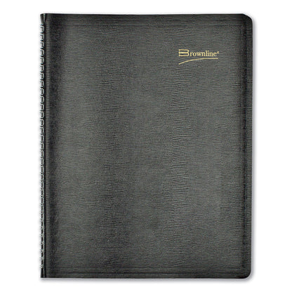 Brownline Essential Collection Weekly Appointment Book in Columnar Format, 11 x 8.5, Black Cover, 12-Month (Jan to Dec): 2023