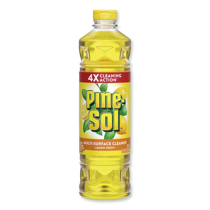 Pine-Sol Multi-Surface Cleaner, Lemon Fresh, 28 oz Bottle, 12/Carton