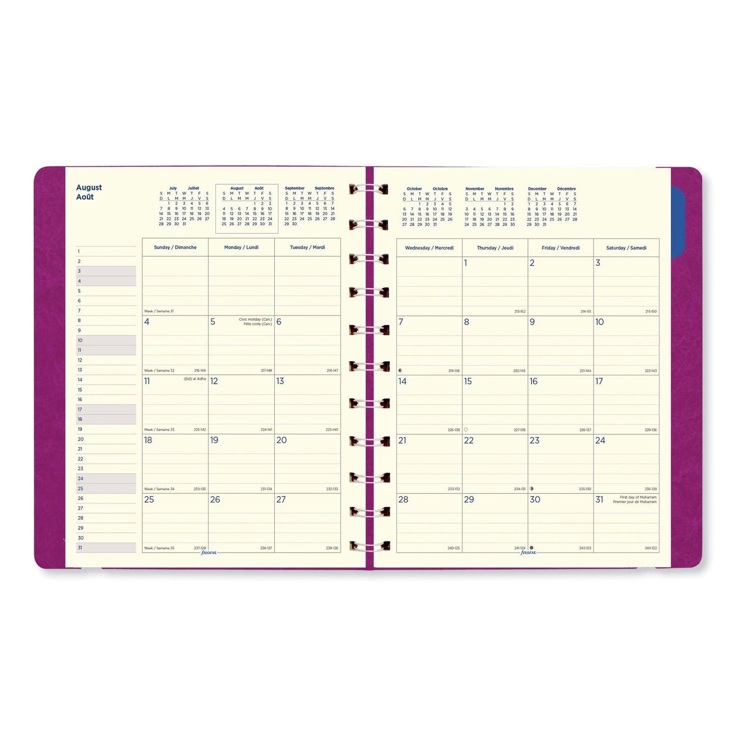 Filofax Soft Touch 17-Month Planner, 10.88 x 8.5, Fuchsia Cover, 17-Month (Aug to Dec): 2022 to 2023