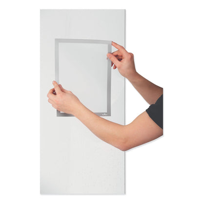Durable DURAFRAME SUN Sign Holder, 11 x 17, Silver Frame, 2/Pack