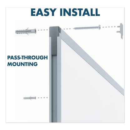 Mead Dry-Erase Board, Melamine Surface, 36 x 24, Silver Aluminum Frame
