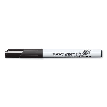 BIC Intensity Bold Pocket-Style Dry Erase Marker, Fine Bullet Tip, Black, Dozen