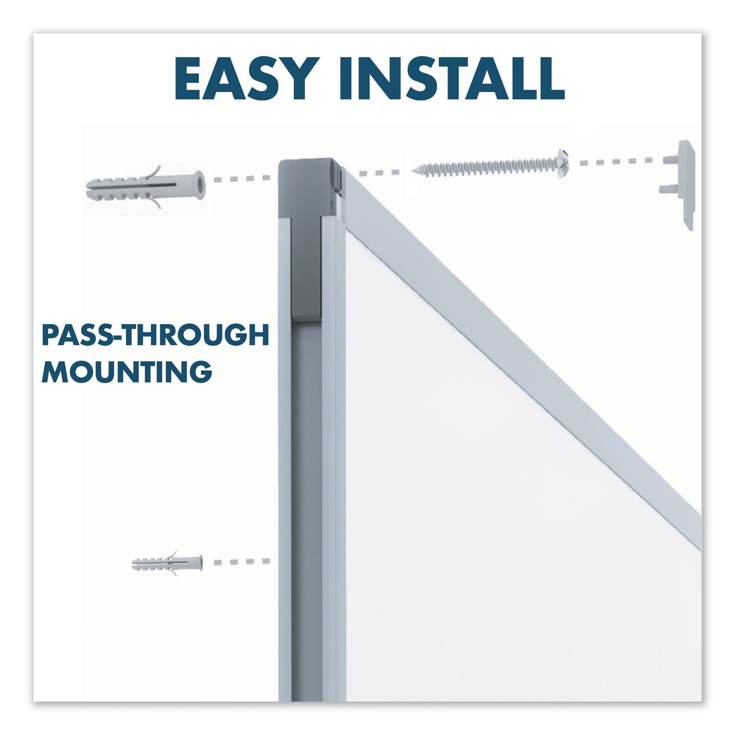 Mead Dry-Erase Board, Melamine Surface, 72 x 48, Silver Aluminum Frame