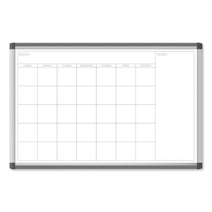 U Brands PINIT Magnetic Dry Erase Undated One Month Calendar, 36 x 24, White
