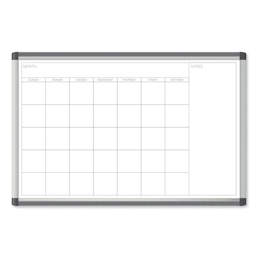 U Brands PINIT Magnetic Dry Erase Undated One Month Calendar, 36 x 24, White