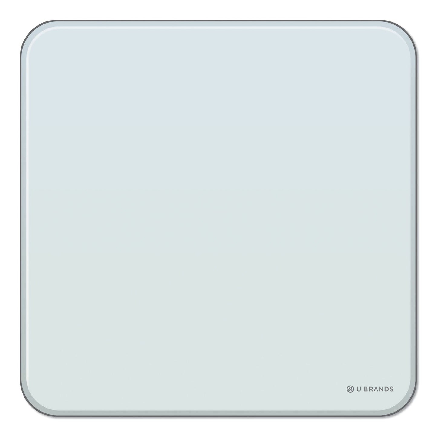 U Brands Cubicle Glass Dry Erase Board, 12 x 12, White