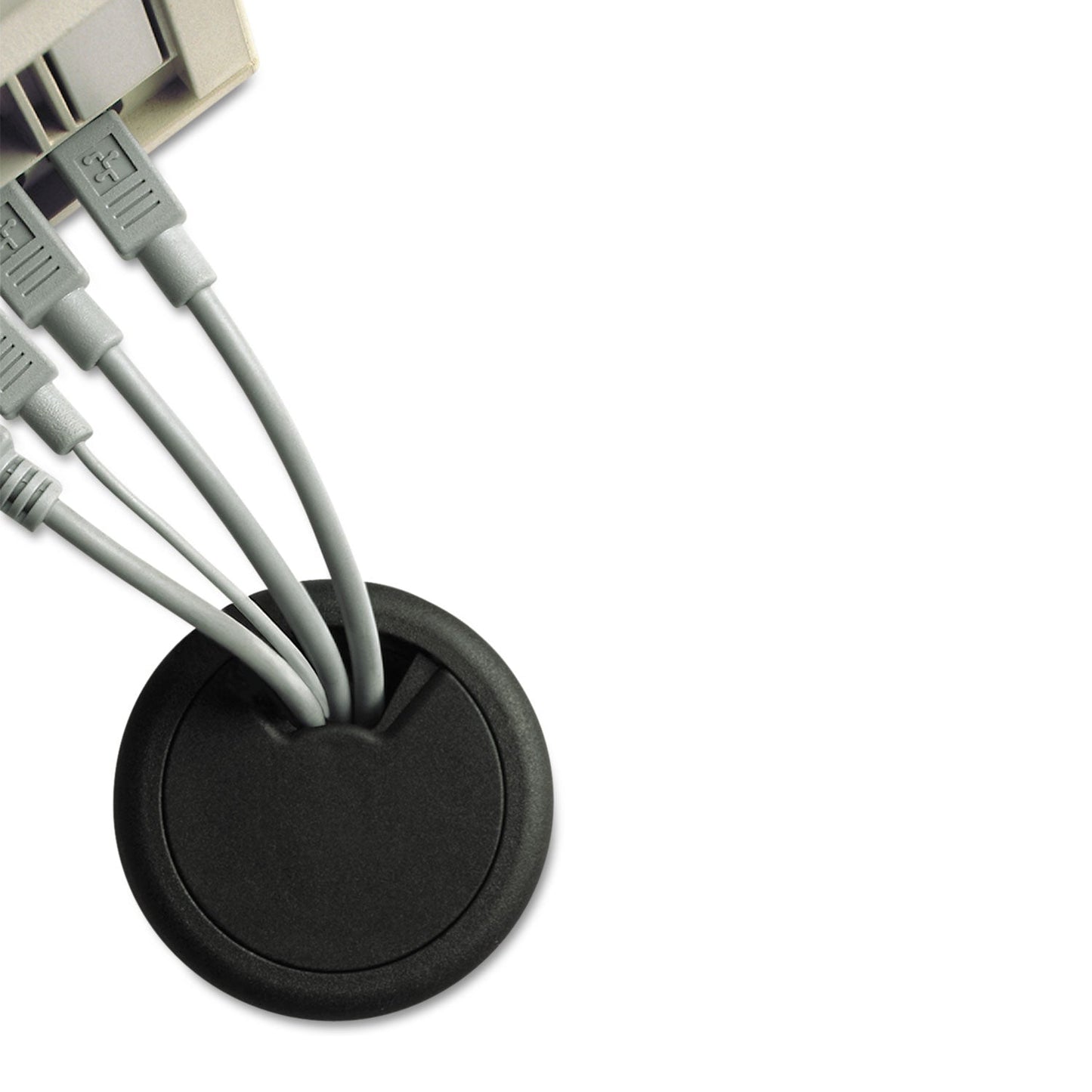 Cord Away Grommet, Adjustable, 2.38" Diameter, Black