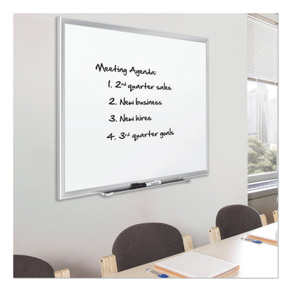 Quartet Classic Series Porcelain Magnetic Board, 72 x 48, White, Silver Aluminum Frame